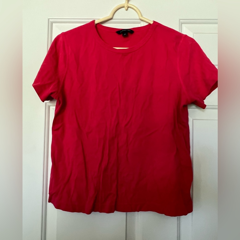 Landsend red tee shirt size M(10-12)